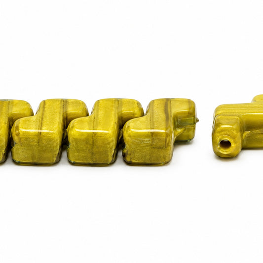 2-Hole Pressed Beads, X1832 (x1832), Glass, Czech Republic