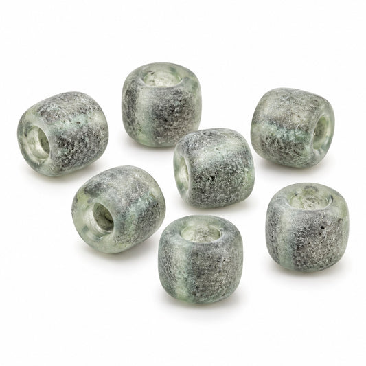 Pony Bagel Beads, Malachite Green Matte (26507-84110), Glass, Czech Republic