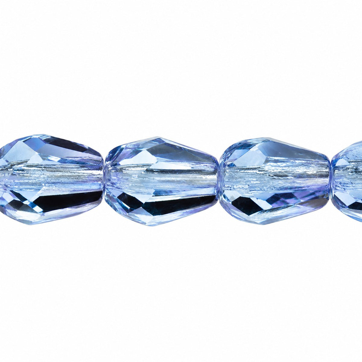 Faceted Fire Polished Beads Special Cut, Transparent Light Amethyst (20210), Glass, Czech Republic