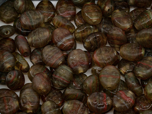 OUTLET Shamrock Oval Beads, 10x8 mm, Glass, Czech Republic