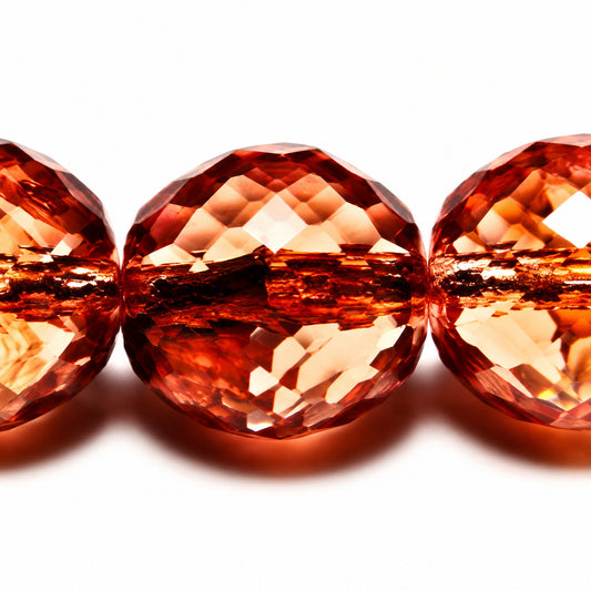 Faceted Round Fire Polish Beads - Small Cut, 7012A (7012a), Glass, Czech Republic