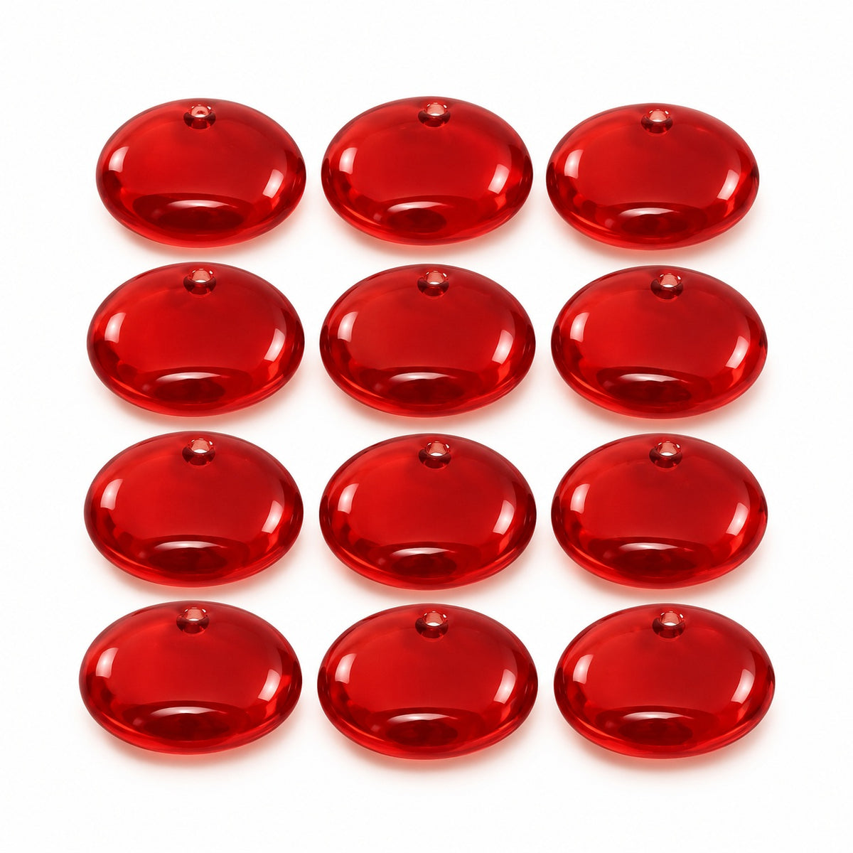 Oval Lentil Beads, X1561 (x1561), Glass, Czech Republic