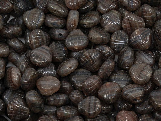 OUTLET Small Flat Shell Beads, 8x7 mm, Glass, Czech Republic