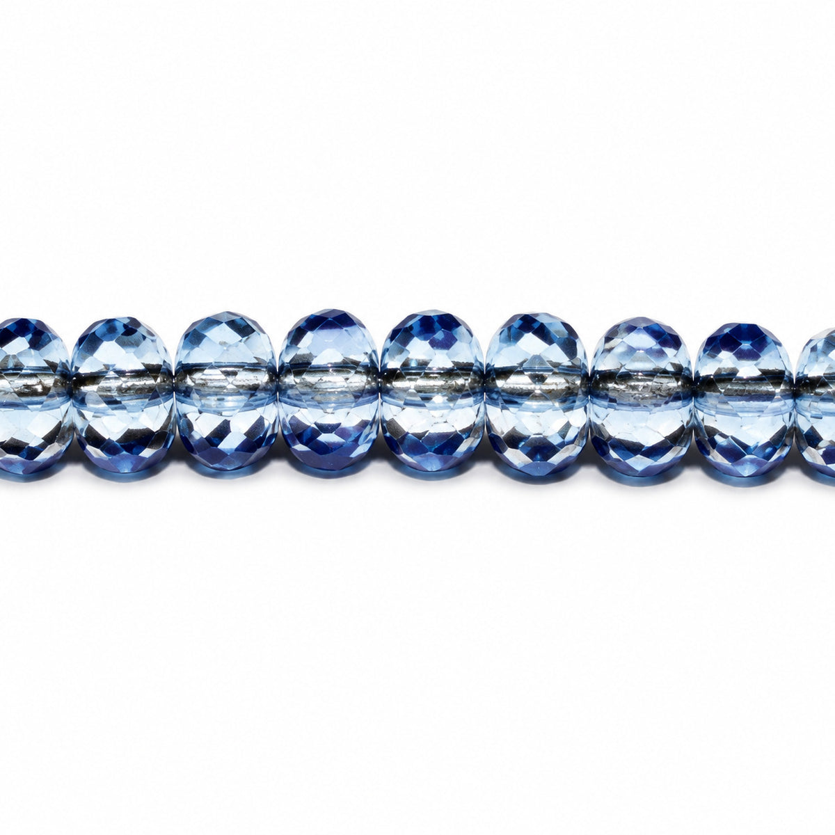 Special Cut Faceted Fire Polished Beads, Transparent Blue (30020), Glass, Czech Republic