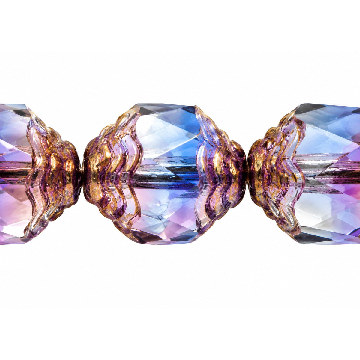 Special Cut Faceted Fire Polished Beads, Tt004 Bronze (tt004-14415), Glass, Czech Republic