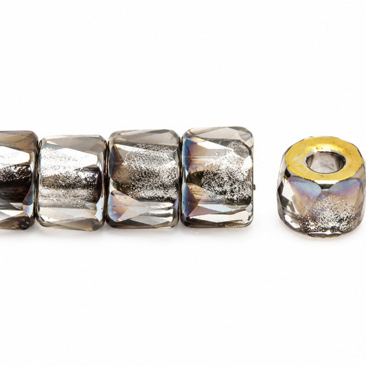 Faceted Oval Beads Special Cut, Crystal Volcano (00030-28001), Glass, Czech Republic