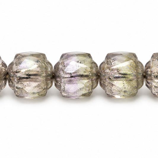 Cathedral Faceted Fire Polished Beads, X1008 Platin (x1008-13702), Glass, Czech Republic