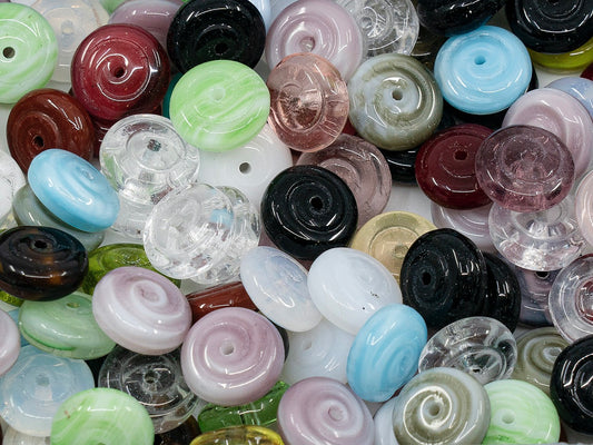 OUTLET Snail Pressed Beads,  mm, Glass, Czech Republic