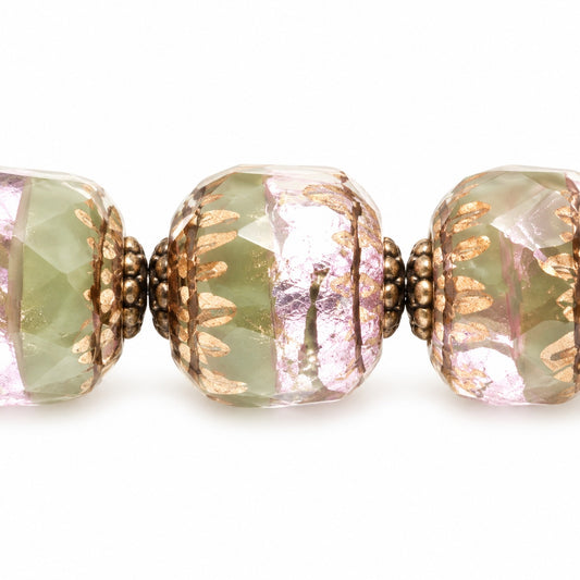 Cathedral Faceted Fire Polished Beads, X3199 Bronze (x3199-14415), Glass, Czech Republic