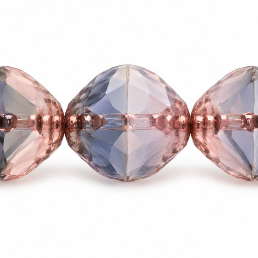 Wasp Special Cut Faceted Fire Polished Beads, X1542 Purple (x1542-15726), Glass, Czech Republic