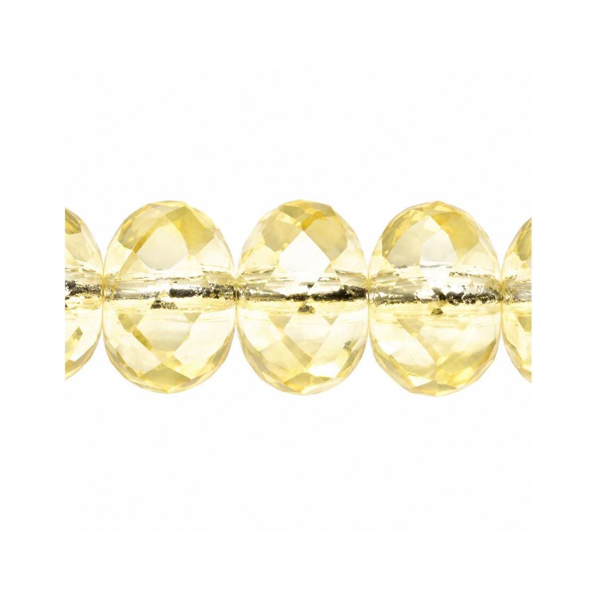 Special Cut Faceted Fire Polished Beads, Transparent Yellow (80100), Glass, Czech Republic