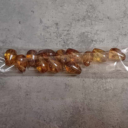 OUTLET 10 grams Drop Beads, 10 x 8 mm, Crystal Travertin (00030-86800), Glass, Czech Republic