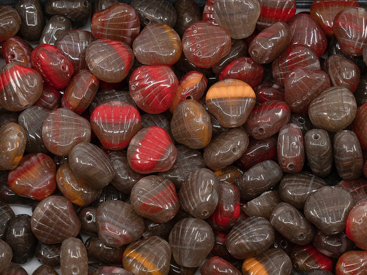 OUTLET Small Flat Shell Beads, 8x7 mm, Glass, Czech Republic