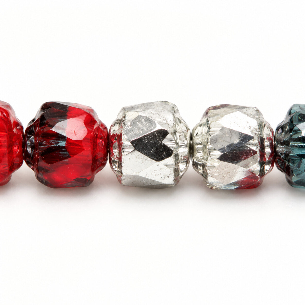 Cathedral Faceted Fire Polished Beads Special Cut, X2659 Crystal Silver Half Coating (x2659-27001), Glass, Czech Republic