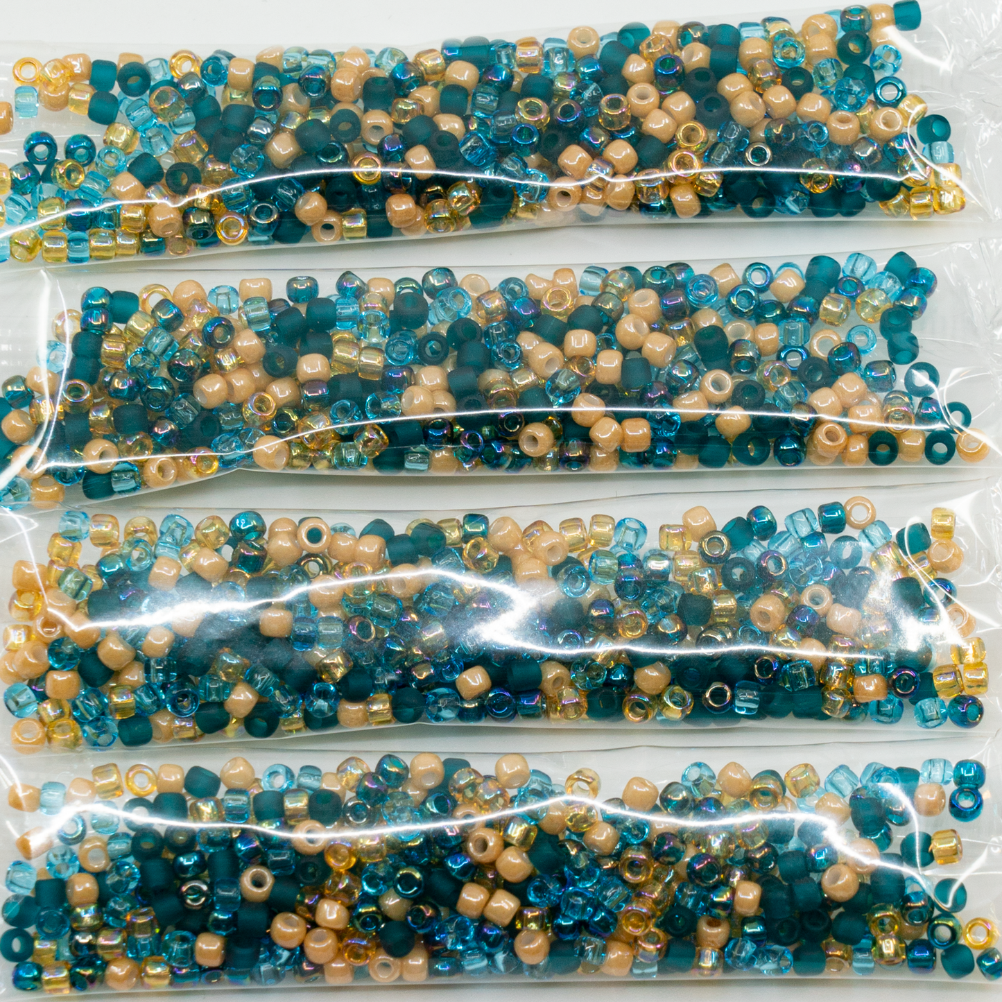 OUTLET 10g/50g TOHO Round Seed Beads, 8/0, Mix Blue Gold 01 (), Glass, Czech Republic