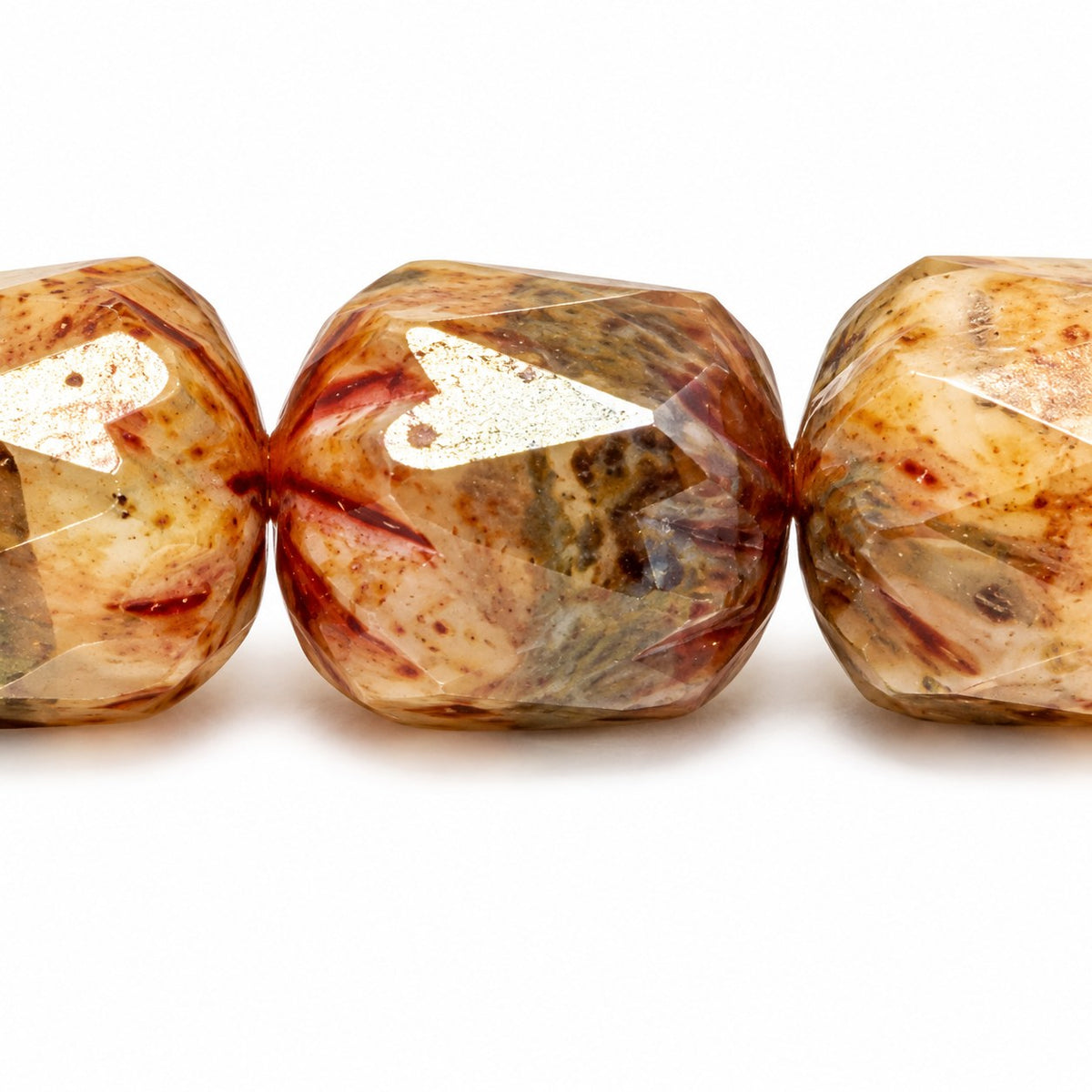 Fire Polished Faceted Cathedral Beads, X1102 Travertin (x1102-86800), Glass, Czech Republic