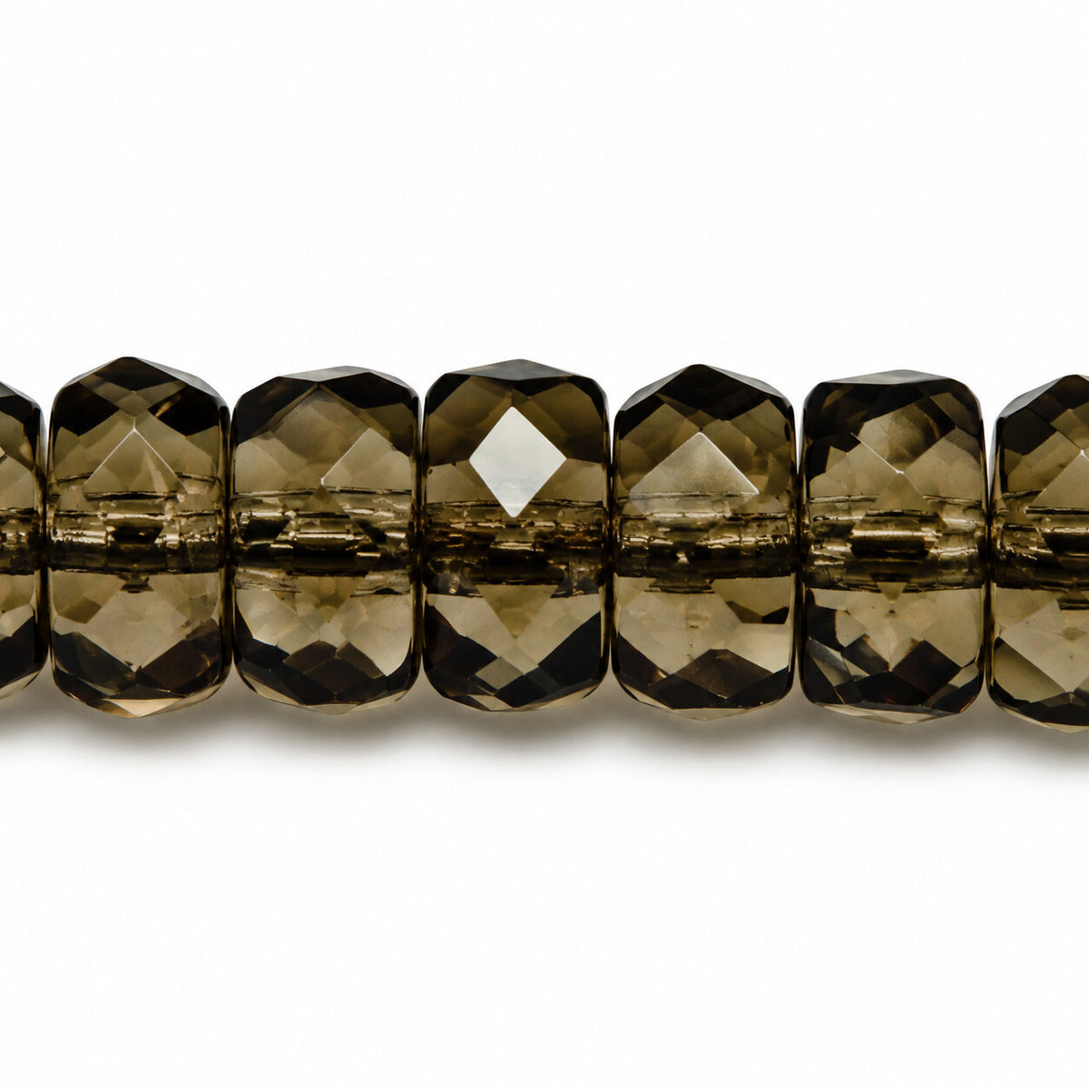 Faceted Special Cut Beads Rondelle, Gray (40010), Glass, Czech Republic