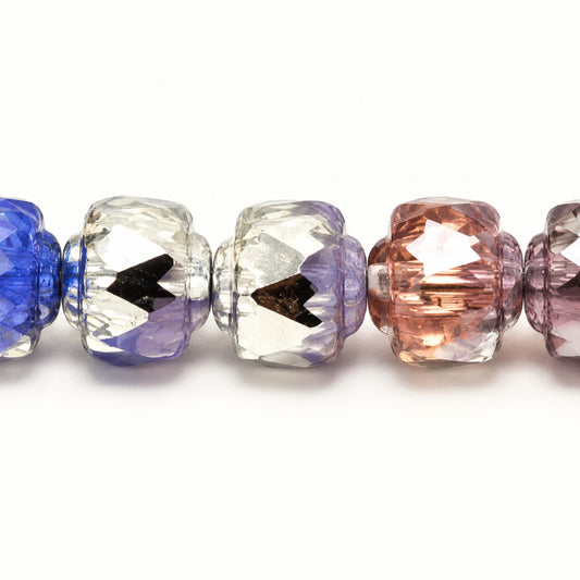 Cathedral Faceted Fire Polished Beads Special Cut, X3198 Crystal Silver Half Coating (x3198-27001), Glass, Czech Republic