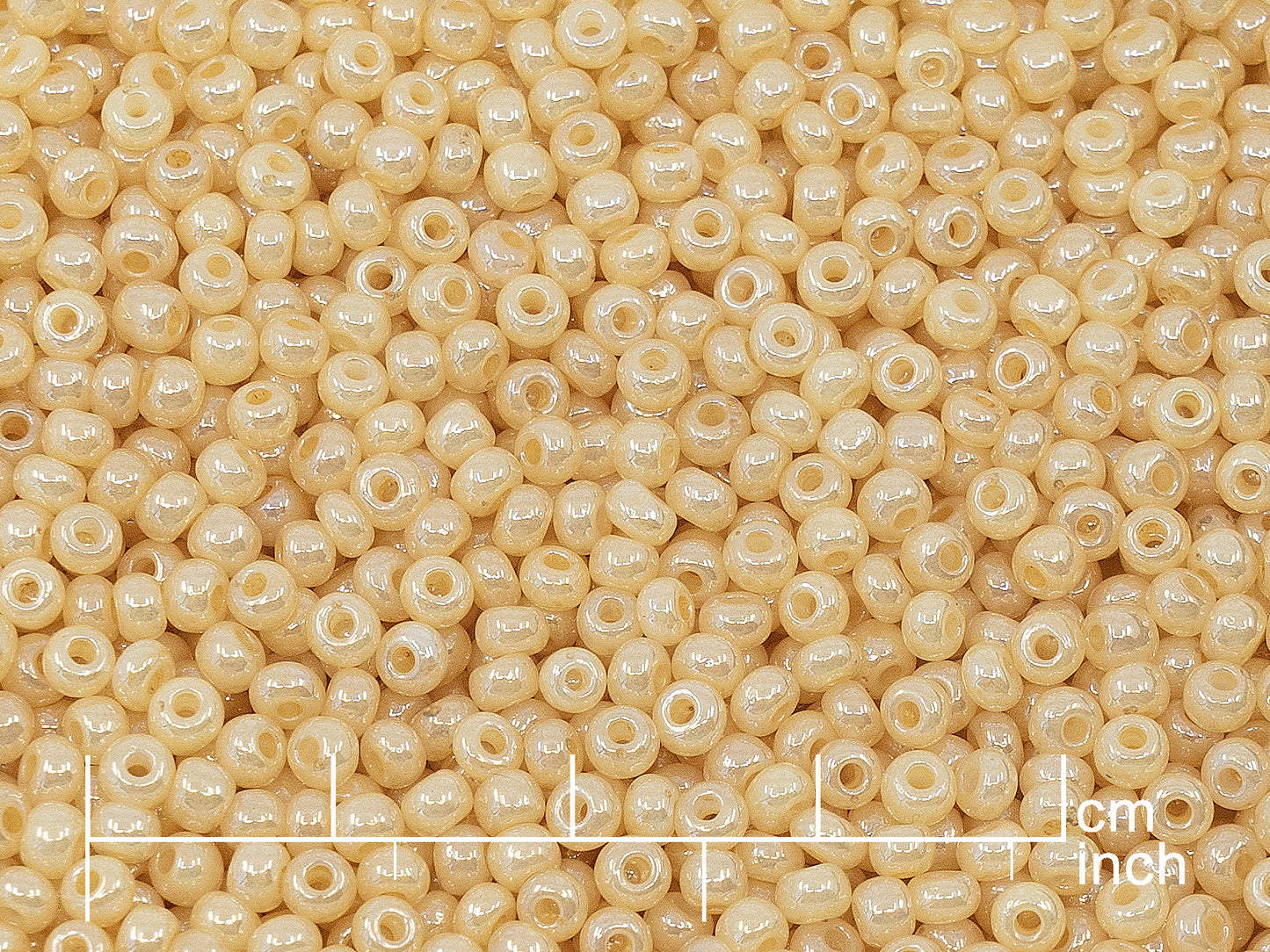 OUTLET Rocailles Seed Beads Preciosa Ornela size 8/0, Shell Beige (47112), Glass, Czech Republic