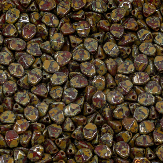 OUTLET 250g Pinch Beads, 5 x 5 mm, Transparent Orange Travertin (90030-86800), Glass, Czech Republic