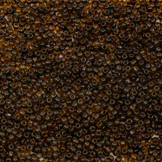 OUTLET 250g TOHO Beads Round, 11/0, Transparent Lemon Travertin (12-86800), Glass, Czech Republic