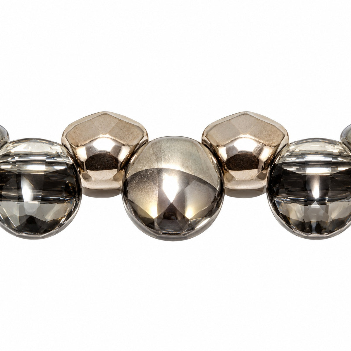 Tulip Petal Beads, Crystal Chrom (00030-27401), Glass, Czech Republic