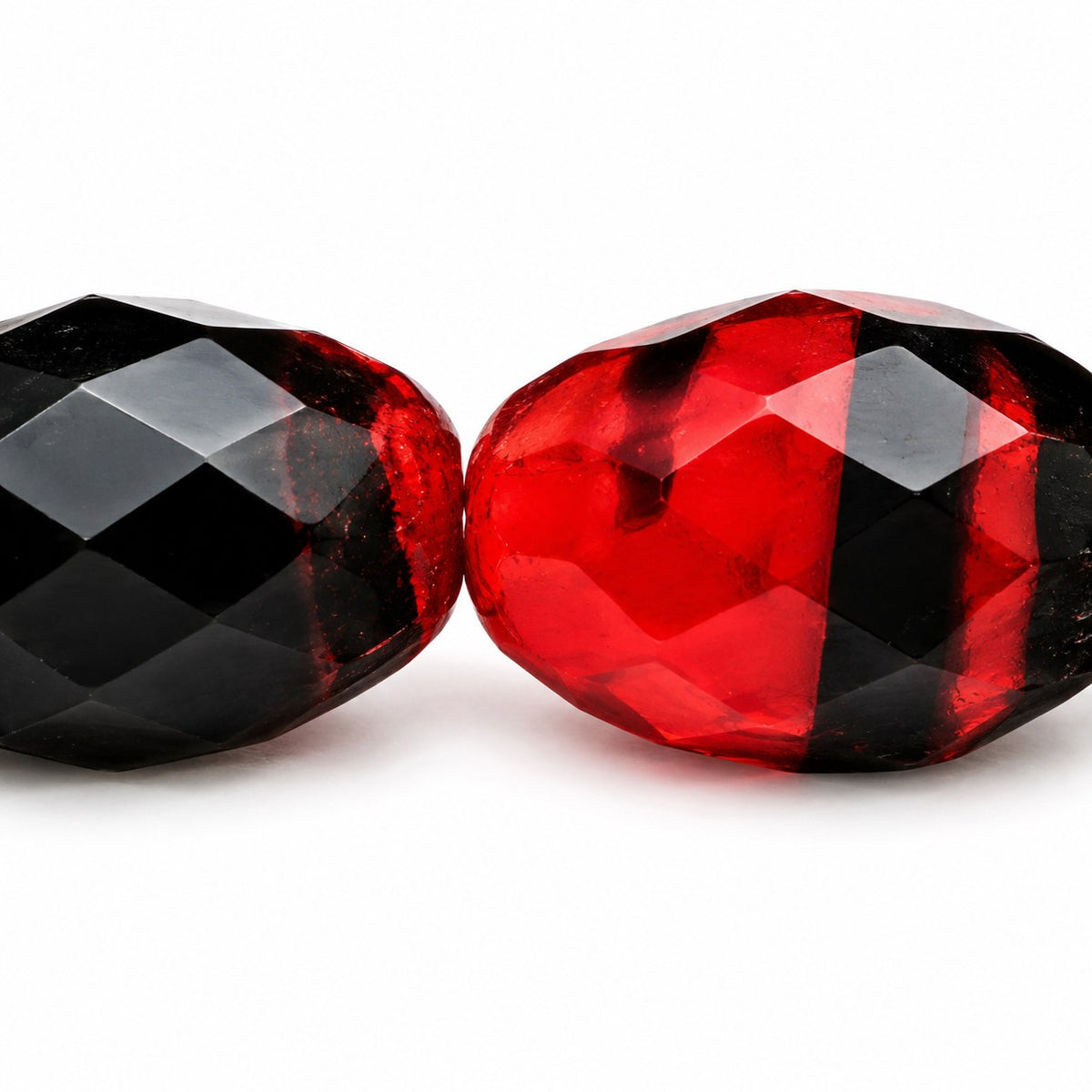 Oval Faceted Beads, S0120 (s0120), Glass, Czech Republic