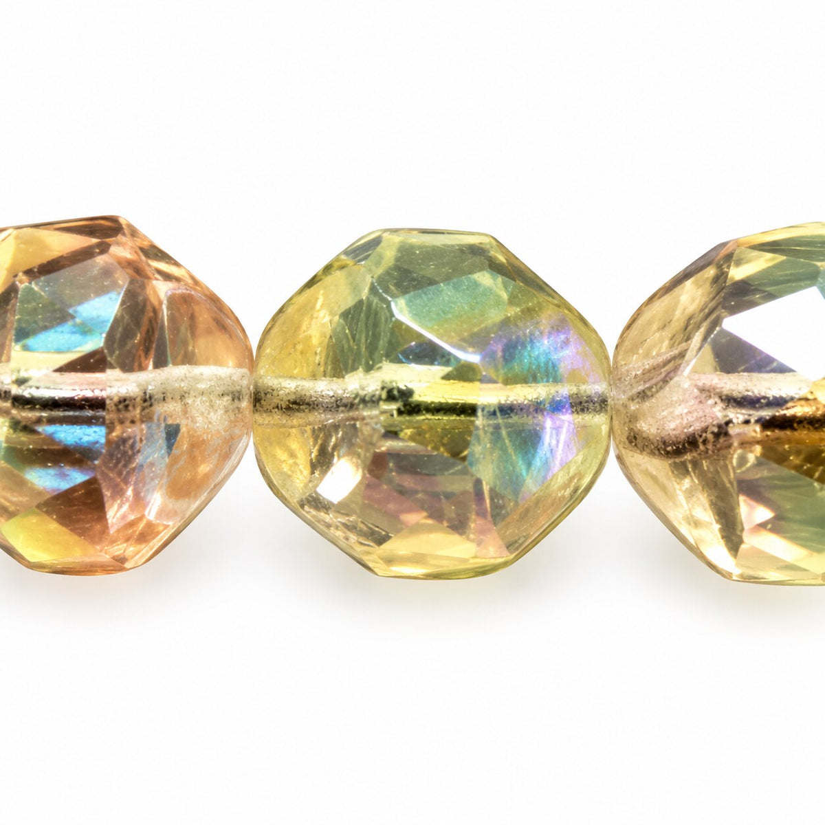 Faceted Special Cut Beads Smashed, 87701 Ab (87701-28701), Glass, Czech Republic