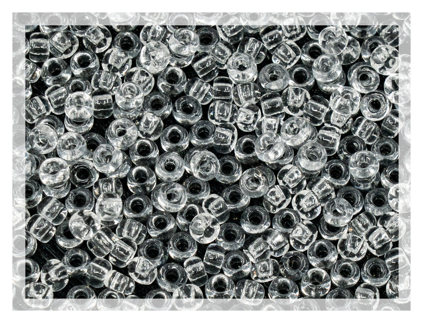 Preciosa Ornela Seed Beads, Transparent colorless Crystal 00050