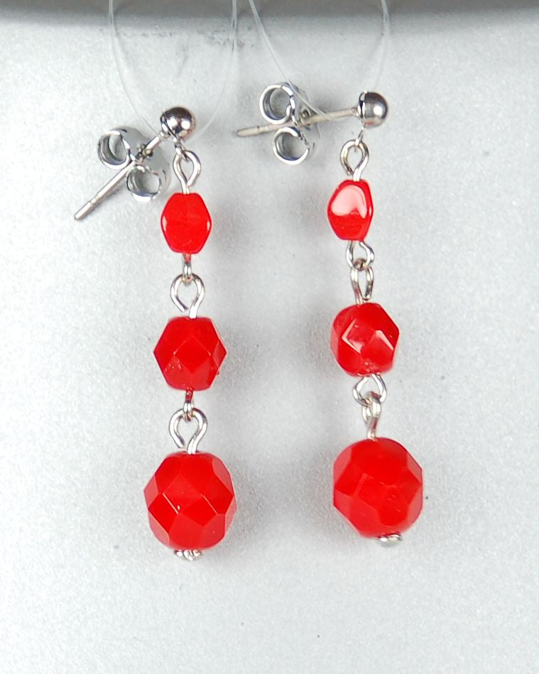 3 pcs Jewelry piece with Czech Glass Beads (OUTLET Vintage)