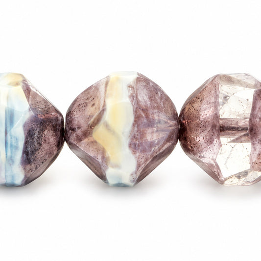 Special Cut Faceted Fire Polished Beads. Smashed, X3152 Bronze (x3152-14415), Glass, Czech Republic
