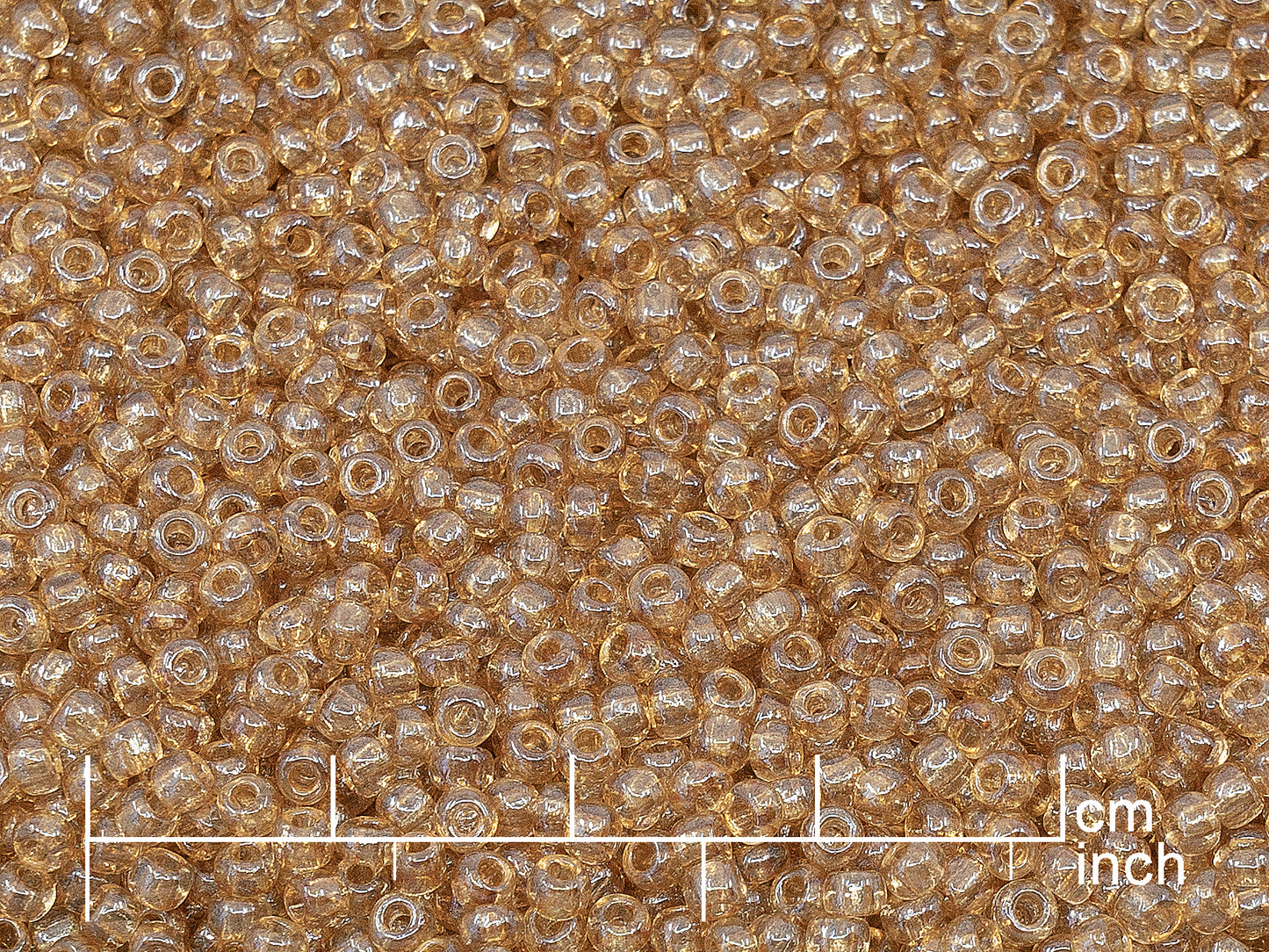 OUTLET Rocailles Seed Beads Preciosa Ornela size 8/0, Crystal Luster Brown Full Coated Beige (00050-14413), Glass, Czech Republic