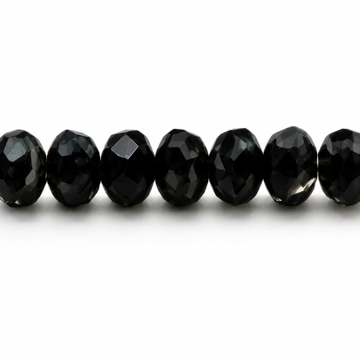 Special Cut Faceted Fire Polished Beads, Striped Dark Gray (26407), Glass, Czech Republic