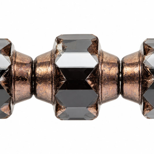 Faceted Special Cut Beads, Black Bronze (23980-14415), Glass, Czech Republic