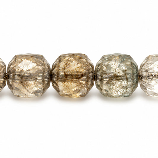 Cathedral Faceted Fire Polished Beads, X1011 Platin (x1011-13702), Glass, Czech Republic