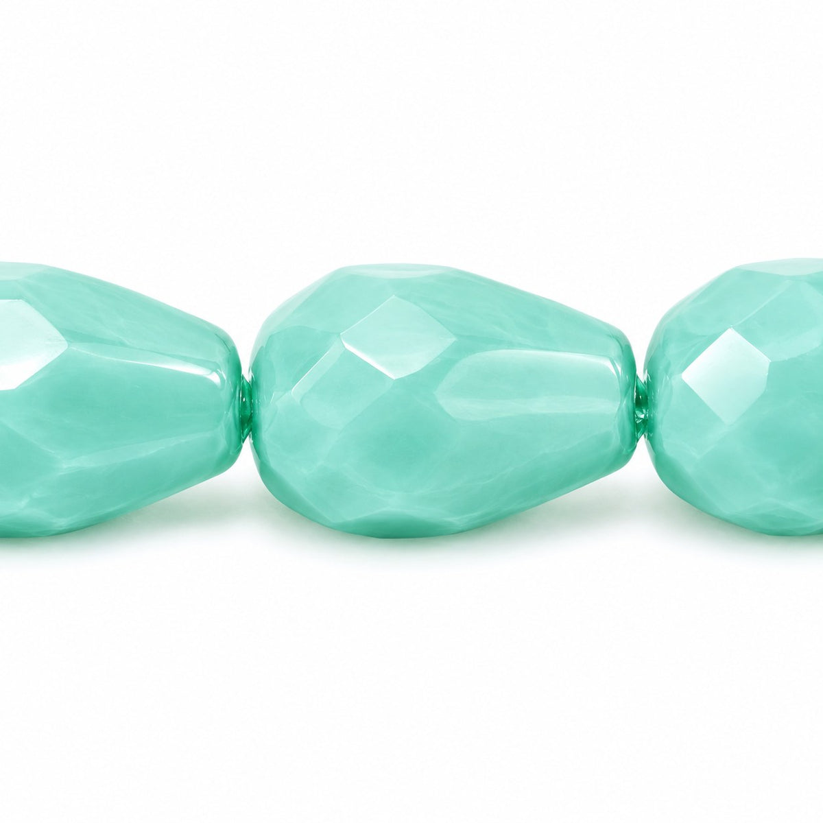 Faceted Fire Polished Beads Special Cut, Turquise (63120), Glass, Czech Republic