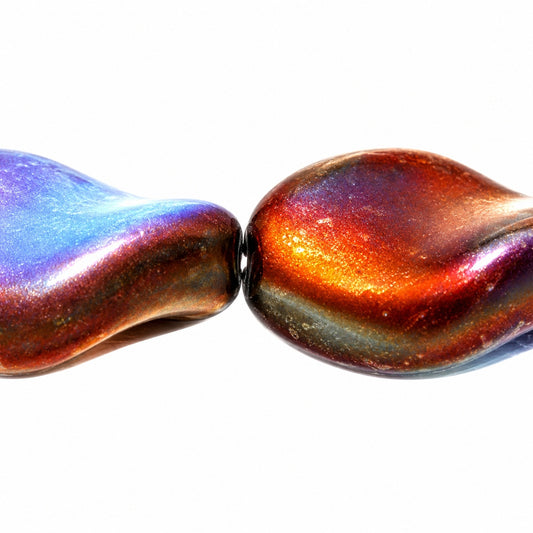 Curved Oval Beads, Crystal 98856 (00030-98856), Glass, Czech Republic