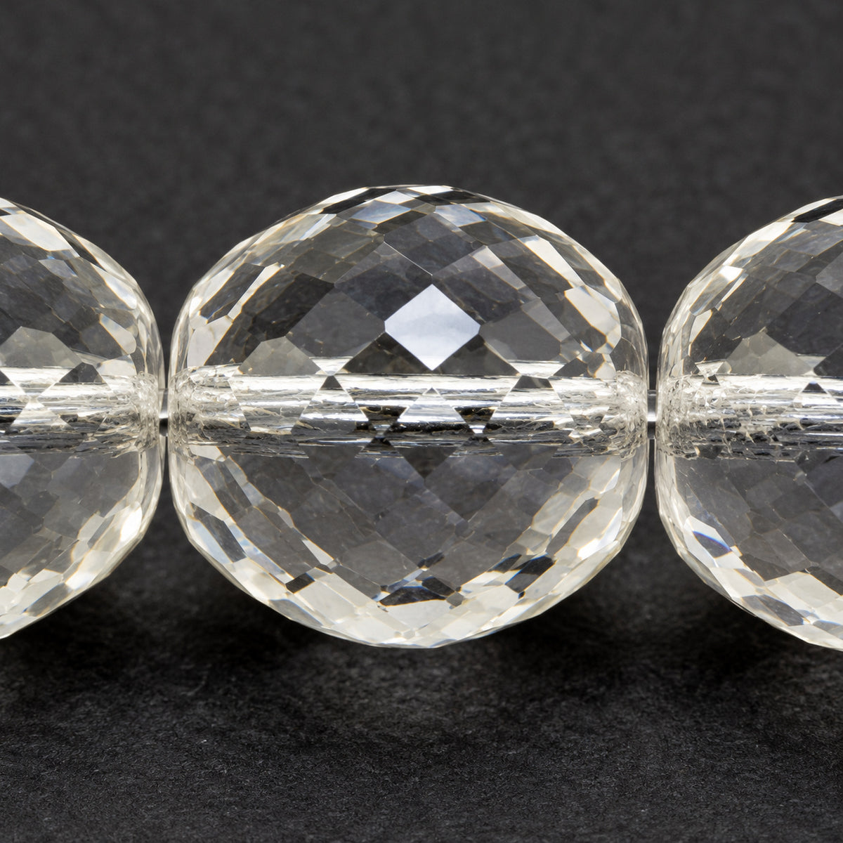 Faceted Round Fire Polish Beads - Small Cut, Crystal (00030), Glass, Czech Republic