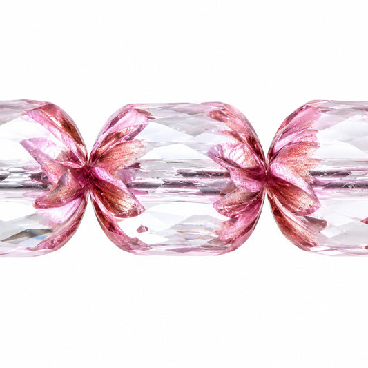Faceted Fire Polished Beads Special Cut, Transparent Light Amethyst Purple (20210-15726), Glass, Czech Republic