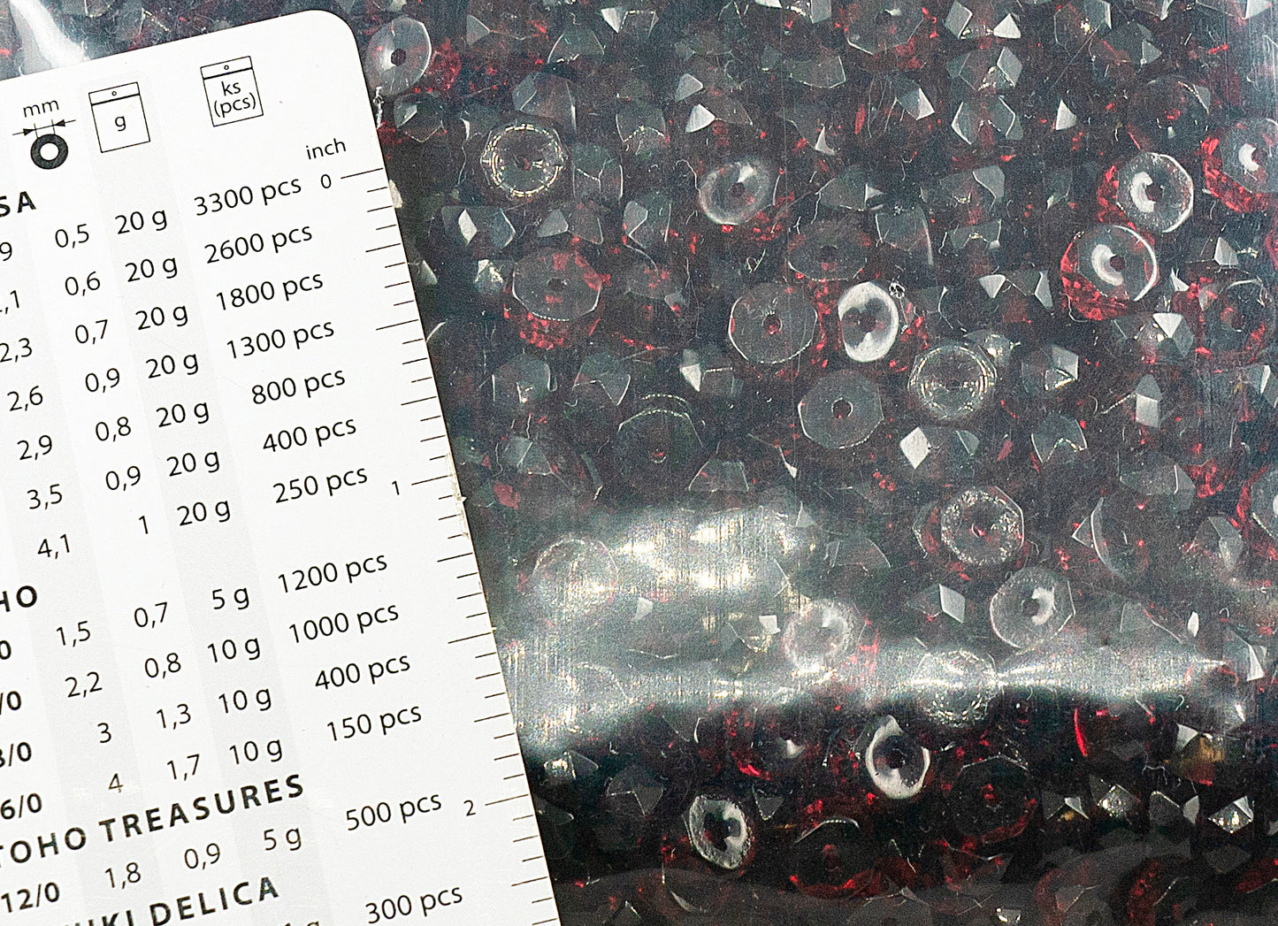 OUTLET 250g Faceted Fire Polished Rondelle Beads , 8 x 4 mm, Transparent Red (70350), Glass, Czech Republic