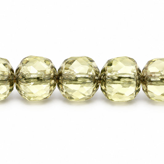 Cathedral Faceted Fire Polished Beads, Transparent Yellow Platin (80130-13702), Glass, Czech Republic