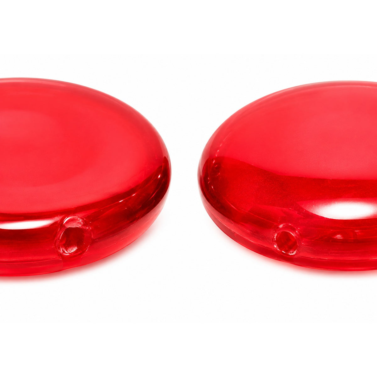 2-Hole Coin Beads, Transparent Red (90090), Glass, Czech Republic