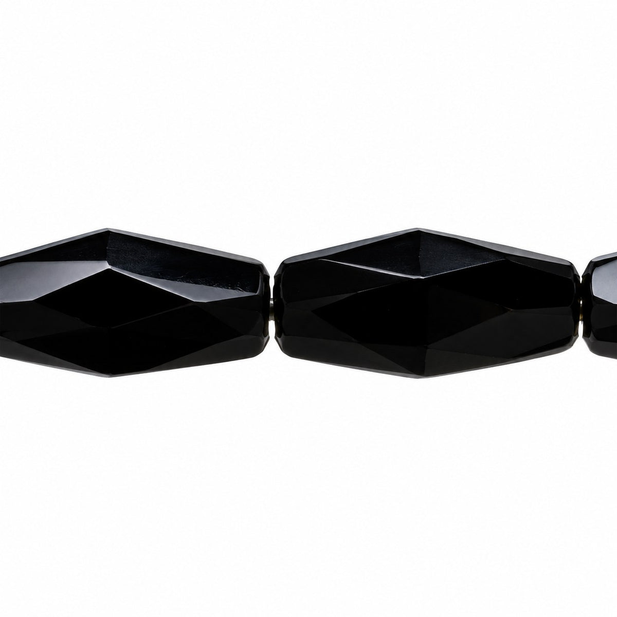 Fire Polished Faceted Oval Beads, Black (23980), Glass, Czech Republic