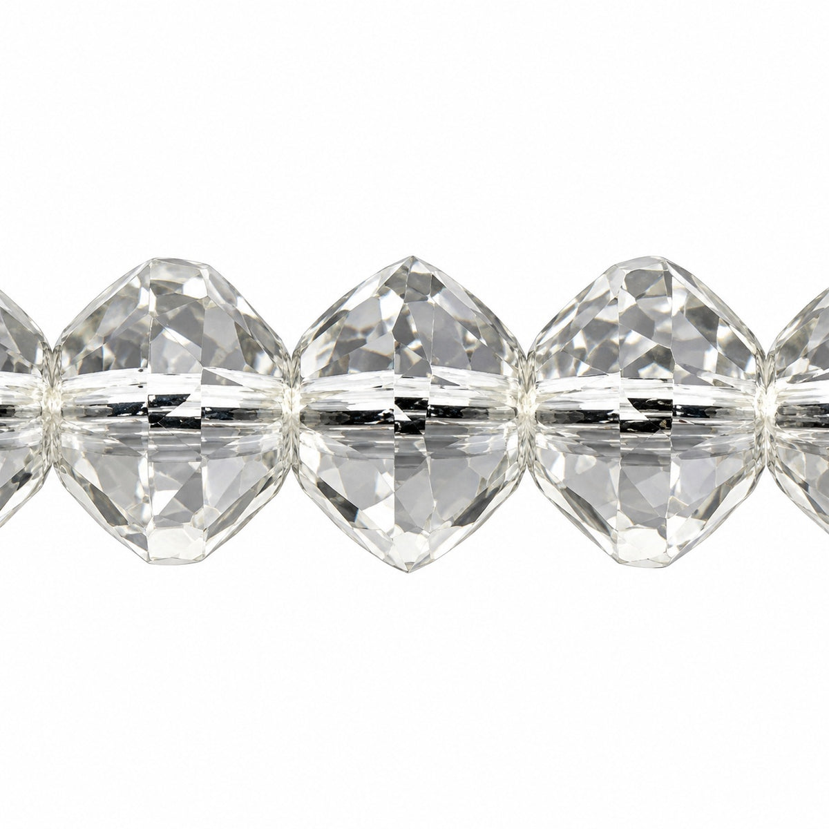 Special Cut Faceted Fire Polished Beads, Crystal (00030), Glass, Czech Republic