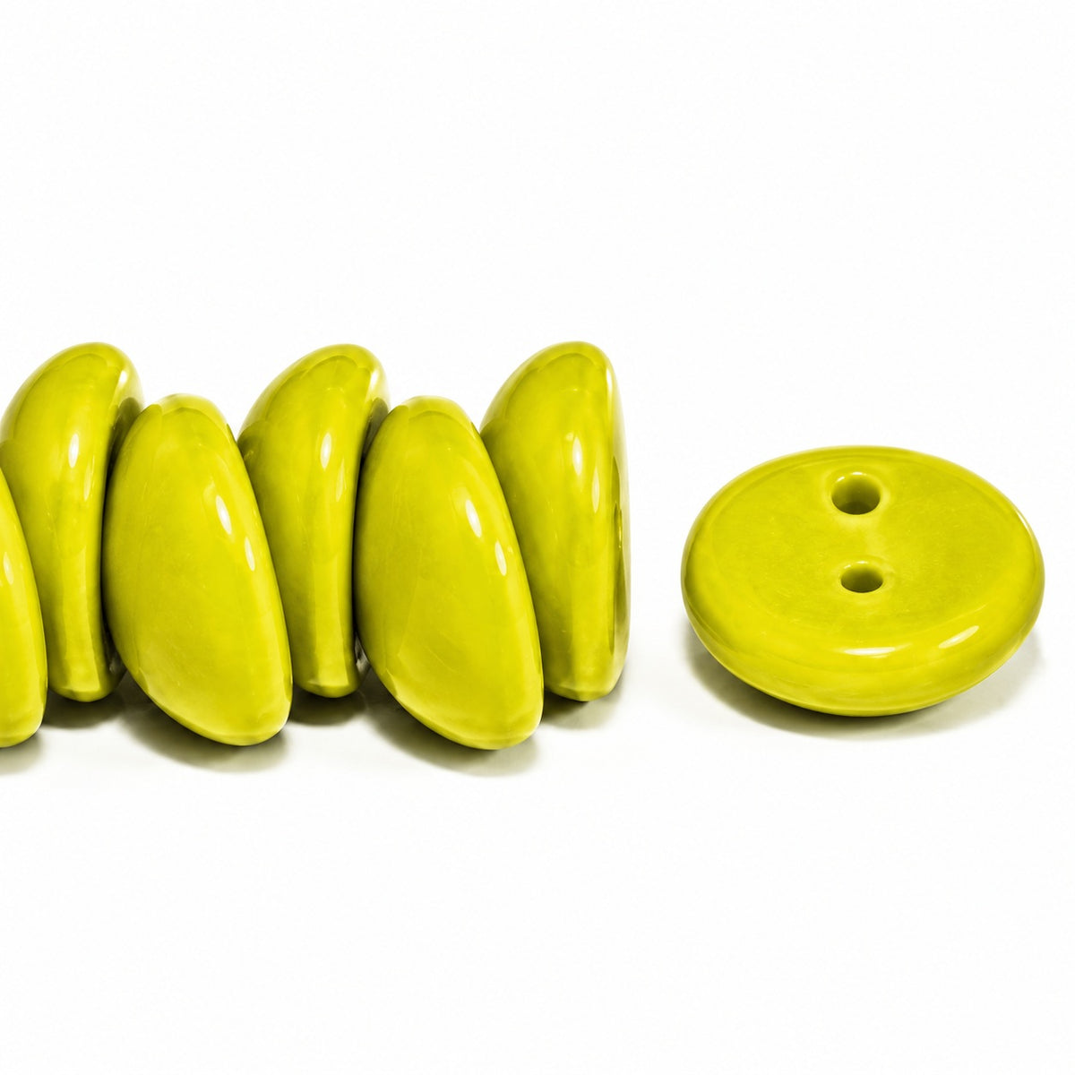 Piggy Beads, Opaque Green (53400), Glass, Czech Republic