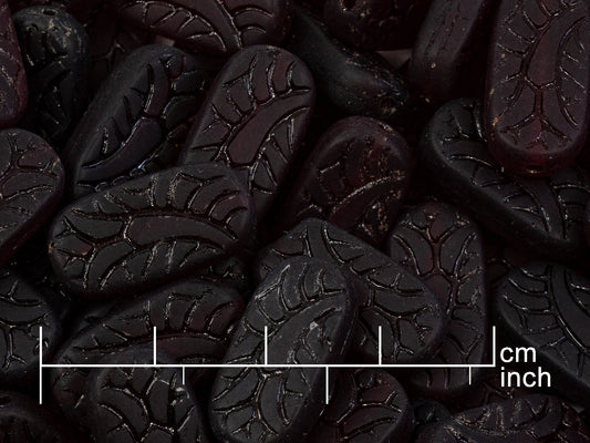 奥特莱斯 10克 长方形装饰压制玻璃珠，18 x 9毫米，透明红色哑光 (90100-84110)，玻璃，捷克共和国