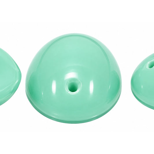 2-Hole Cab Beads, Opaque Green (53110), Glass, Czech Republic