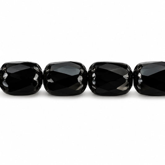 Faceted Fire Polished Beads Special Cut, Black Platin (23980-13702), Glass, Czech Republic