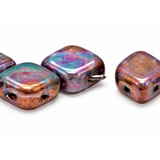 Silkt 2-Hole Beads, Crystal Vega Iris (00030-15781), Glass, Czech Republic