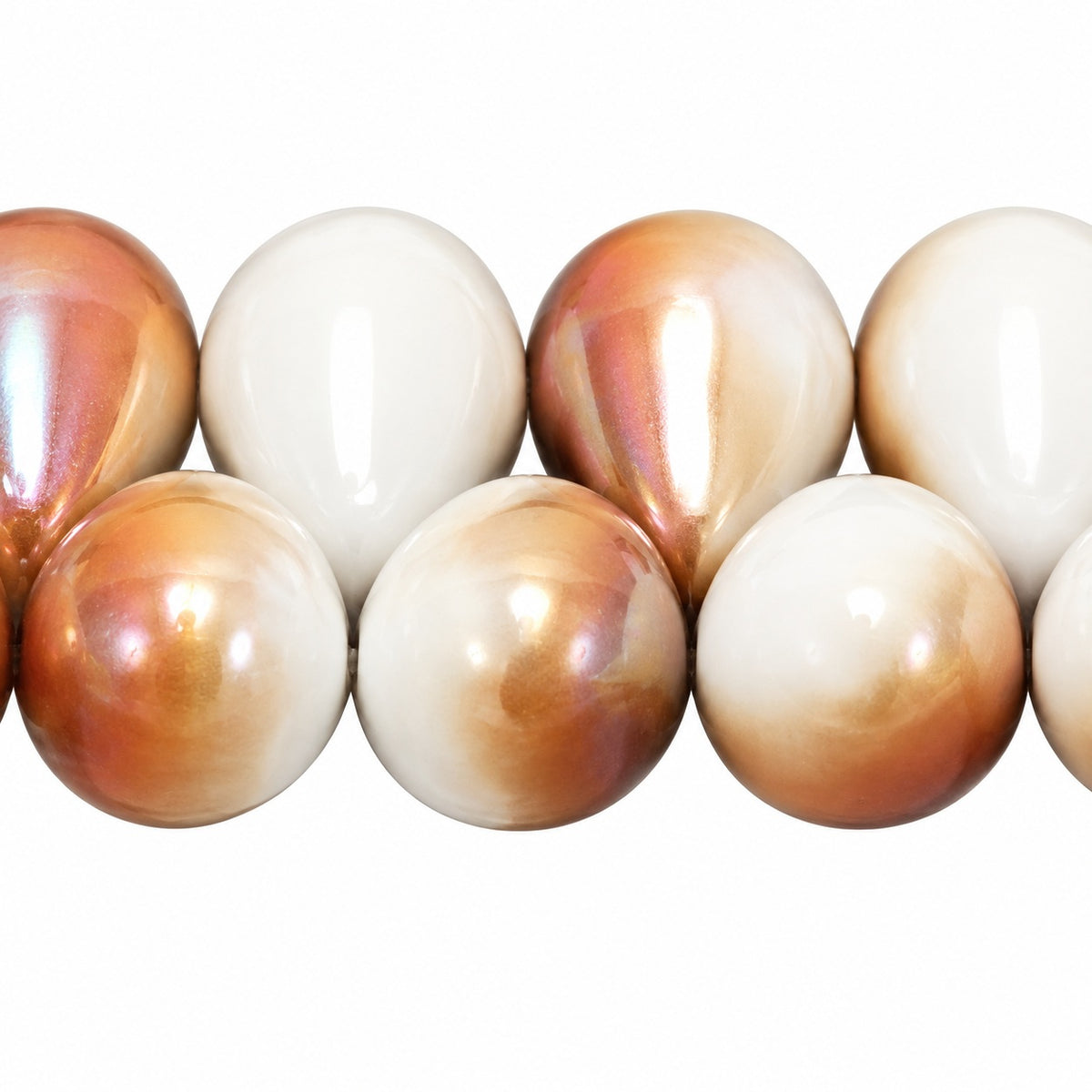 Drop Beads, White 22501 (02010-22501), Glass, Czech Republic